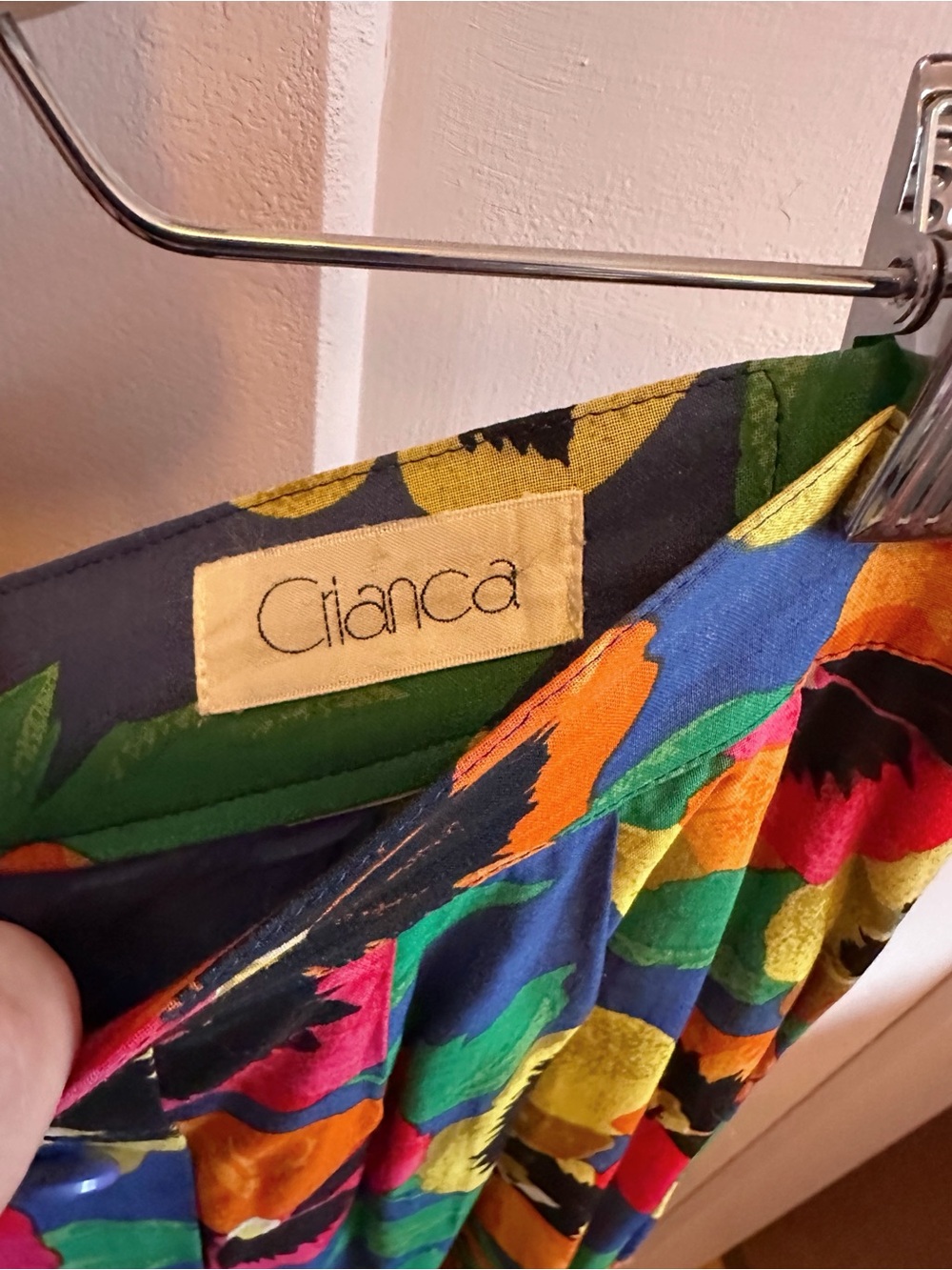 Vintage pansy print midi skirt - Picture 5 of 5